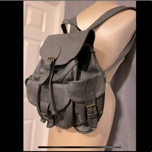 Genuine Black leather Backpack